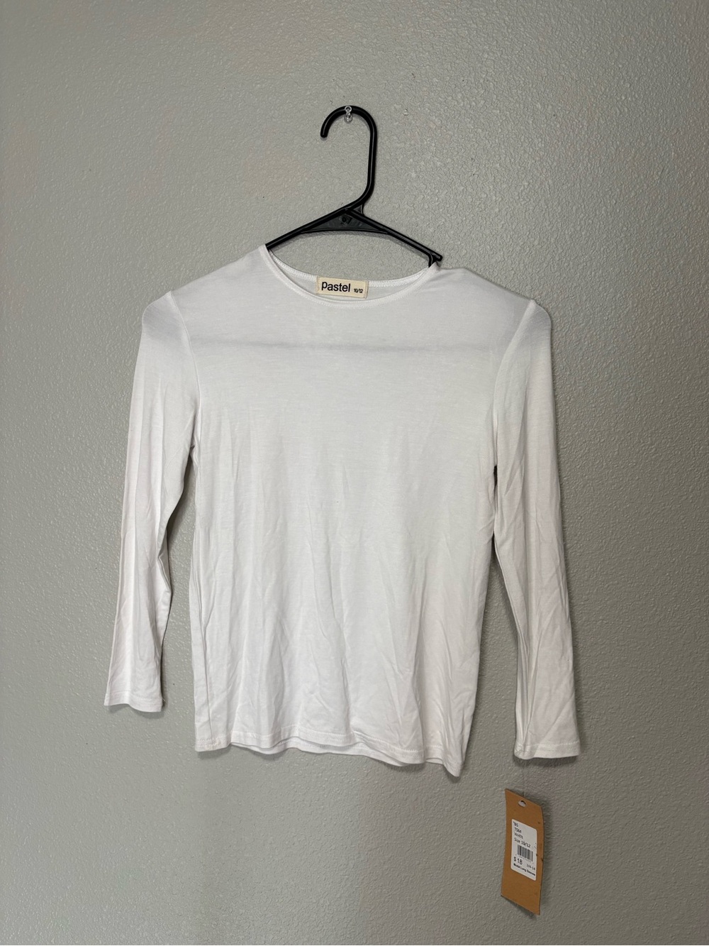 Pastel Kids White Long Sleeve Tee NWT Size 10/12